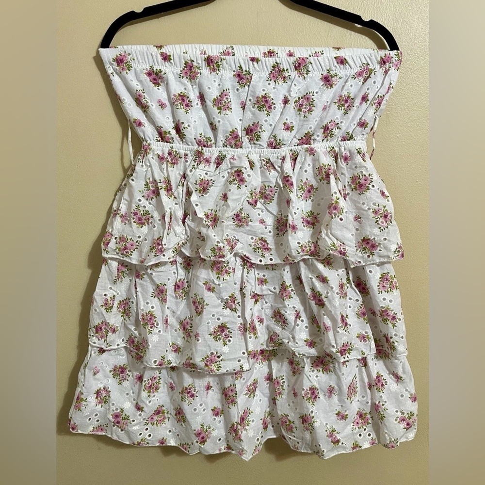 Rue21 White and Pink Floral Dress